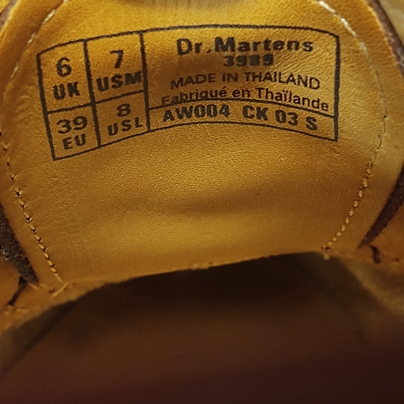 Dr Martens Brogue Wingtip Lace Up Women's Shoes Leather Cherry Maroon Size 8 - Picture 7 of 7